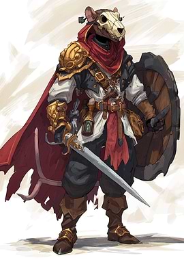 Anthropomorphic Rat Warrior with Sword