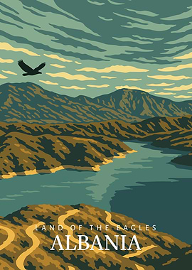 Bovilla Lake in Albania, Balkan hike