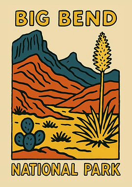 Big Bend National Park Illustration