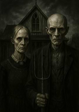 Dark American Gothic Portrait