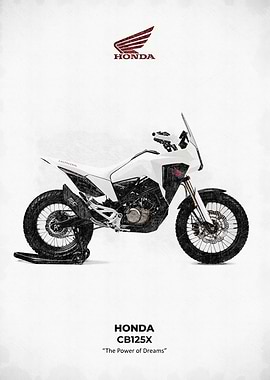 Honda CB125X Motorcycle art