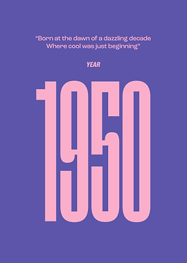 1950 Year Poster