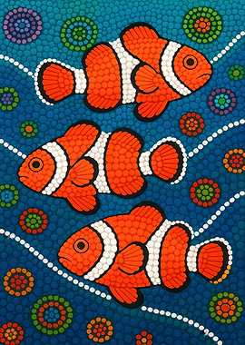 Clownfish Dot Painting
