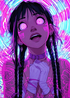 Hypnotic Girl with Braids