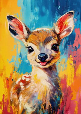 Cute Fawn Painting