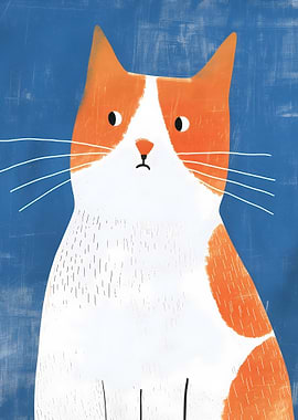 Orange and White Cat Portrait