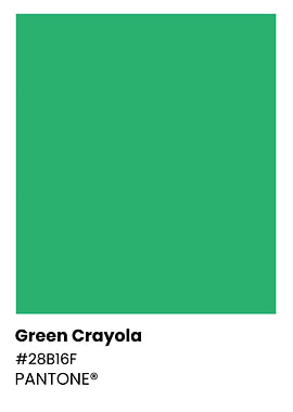 Green Crayola Pantone Color Swatch
