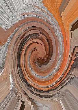 Abstract Swirl of Orange and Gray AI4