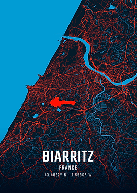 Biarritz City Map