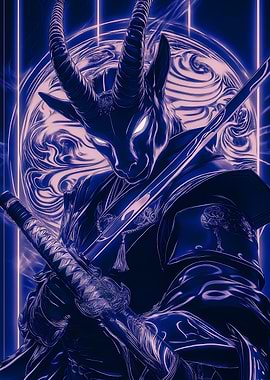 Horned Warrior with Katana Animal