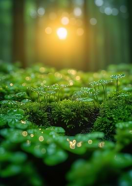 Lush Green Forest Floor