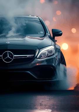 Mercedes-Benz in Smoke