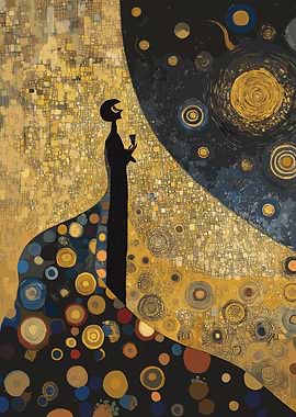 Starry Night Man with Drink