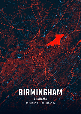 Birmingham Alabama City Map