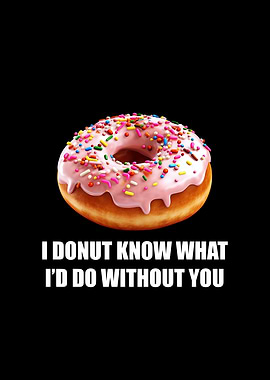 Sprinkled Donut with Punny Text