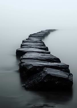 The Quiet Path – Minimal Long Exposure Stone Trail