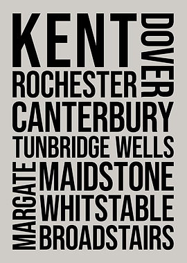 Kent Word Art Word Art Typography