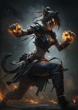 Anthropomorphic Cat Warrior