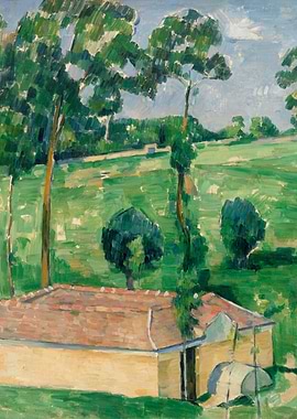 Landscape with House and Trees Painting