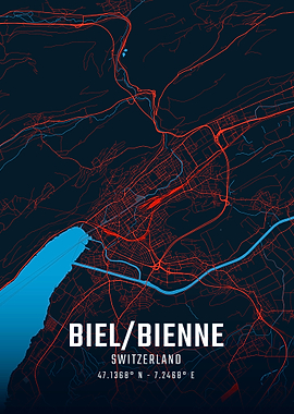 Biel/Bienne City Map