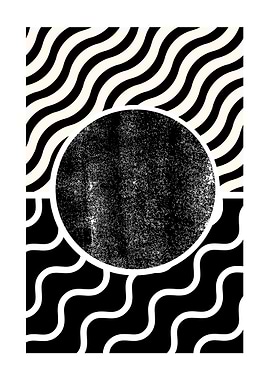 Abstract Black and White Graphic Design