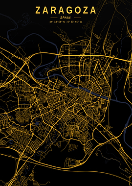 Zaragoza Golden City Map