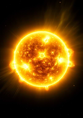 Solar Inferno – Photorealistic Majesty of a Stellar Fury