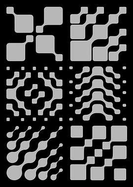 Abstract Geometric Pattern in Gray and Black