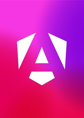Angular framework logo on gradient blend