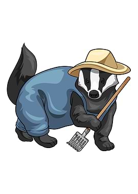 Badger Farmer Pitchfork