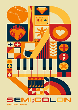 Geometric Collage with Music and Sports