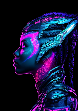 Neon Cyberpunk Warrior Profile