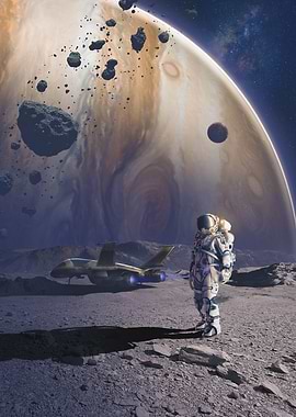 EXPLORE! An Astronaut on an Alien Planet with Spaceship