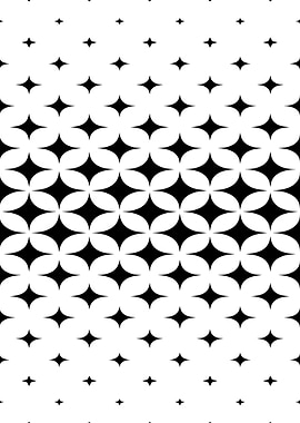 Black and White Star Pattern