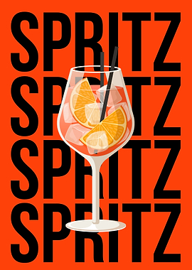 Spritz Cocktail Illustration