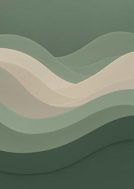 Serene Green Waves