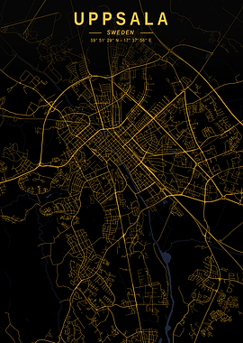 Uppsala Golden City Map