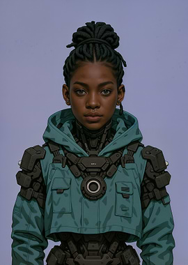 Cyberpunk Girl Portrait