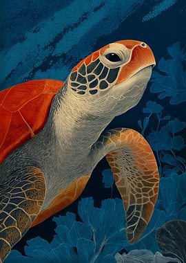 Sea Turtle Portrait