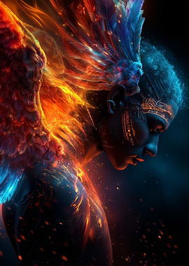 Fiery Angel Digital Art