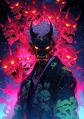 Japanese Demon Portrait