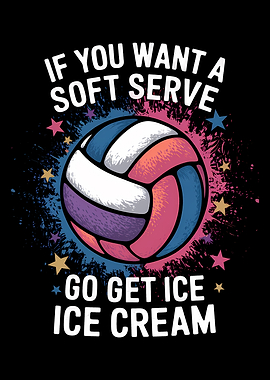 Volleyball Soft Serve Ice Cream Design
