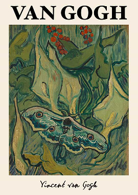 Van Gogh: Emperor Moth and Plants