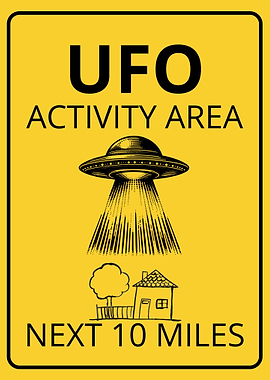 UFO Activity Area Sign