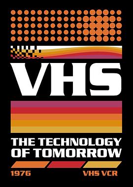 VHS Technology of Tomorrow Retro Poster