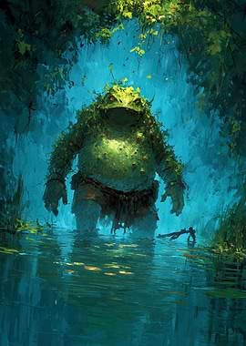 Swamp Monster in Murky Water