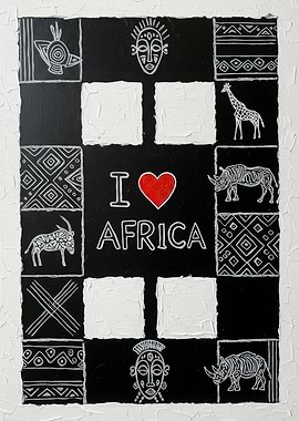 I Love Africa Art