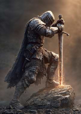 King Arthur with Excalibur