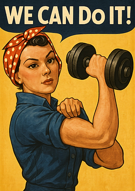 We Can Do It! Rosie Riveter - Funny Gym Poster