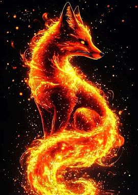 Fiery Fox Digital Art
